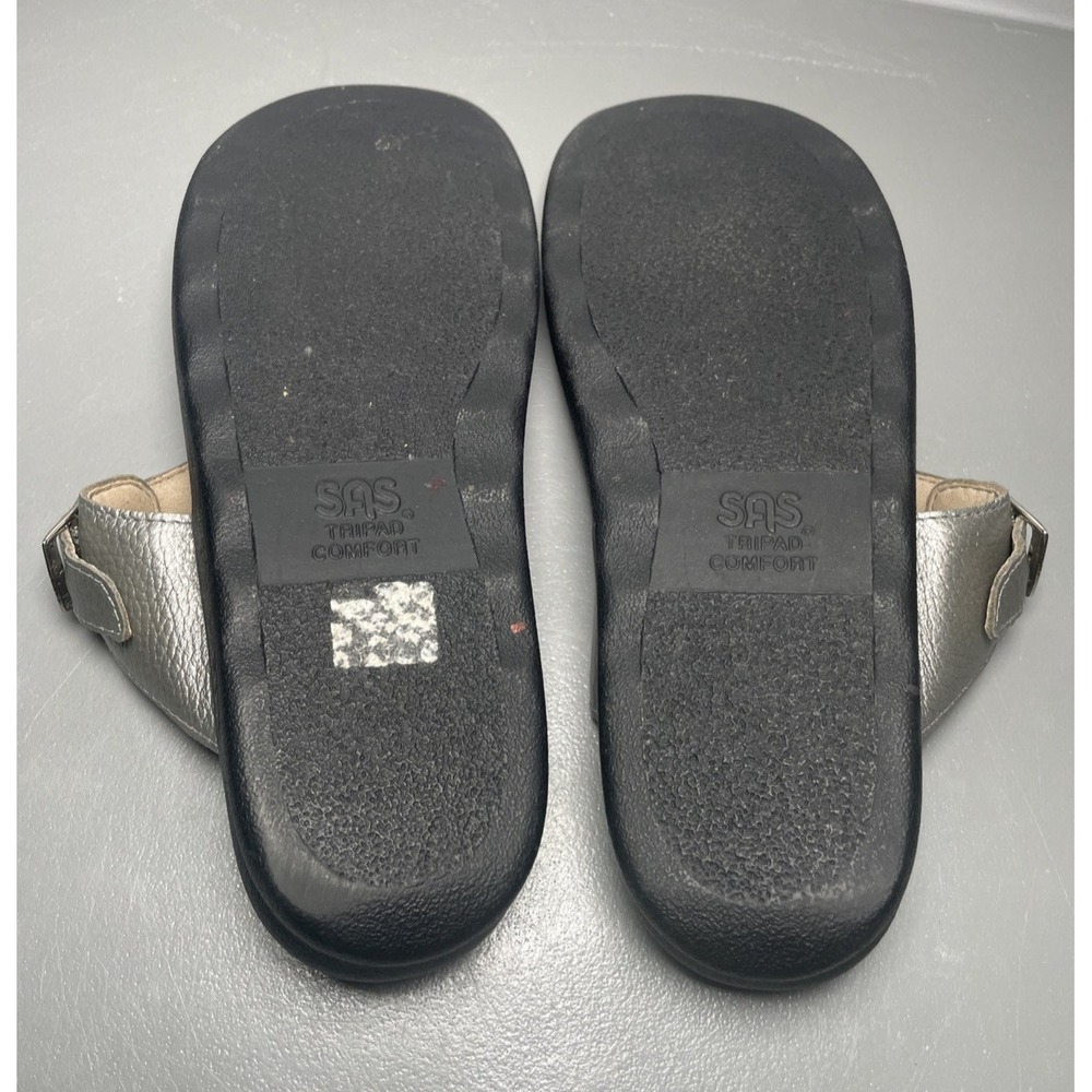 SAS Sanibel Silver Comfort Thong Sandals Size 11 - Picture 6 of 7